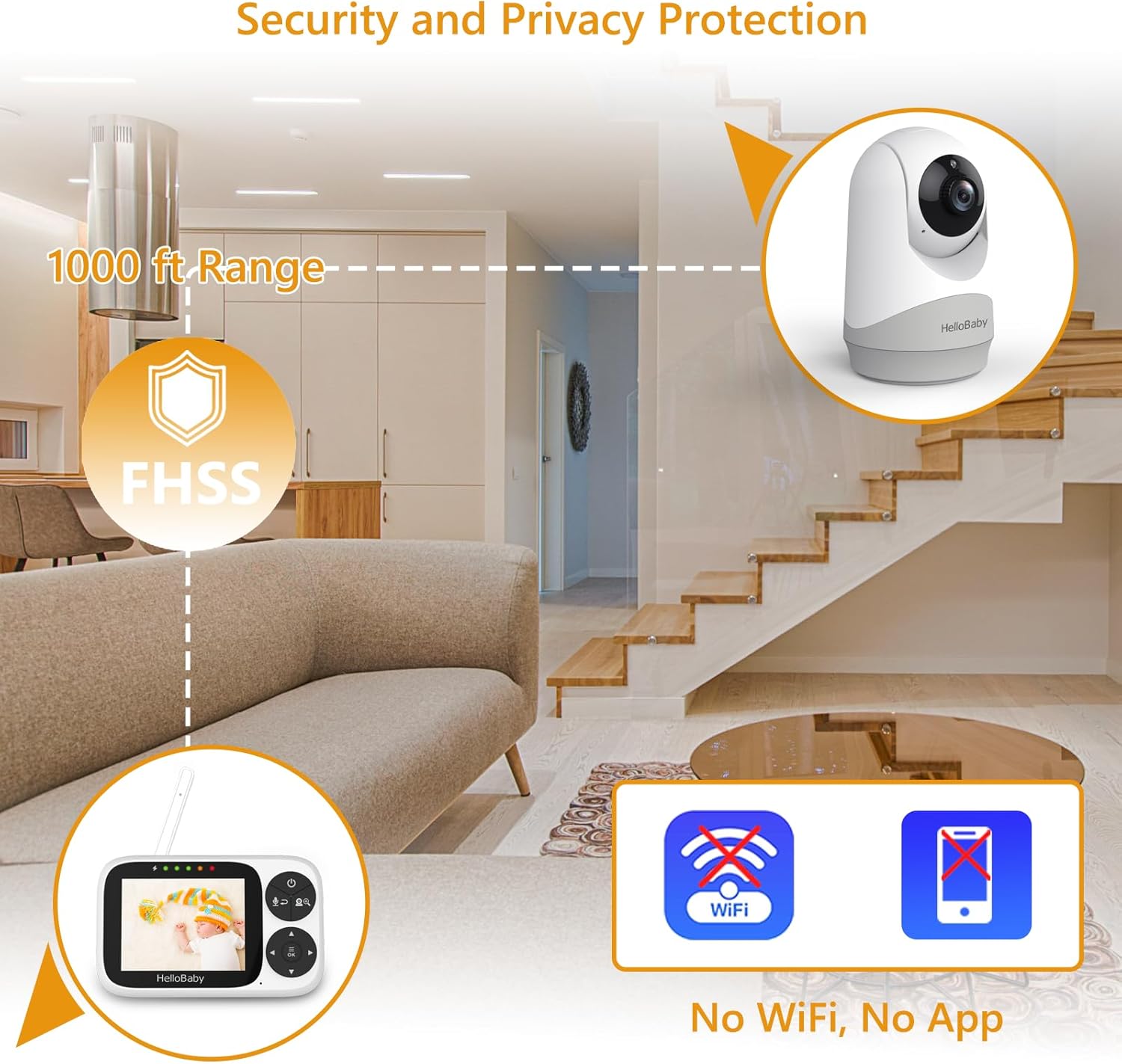 Thumbnail 1 de HelloBaby Baby Monitor 3.2"