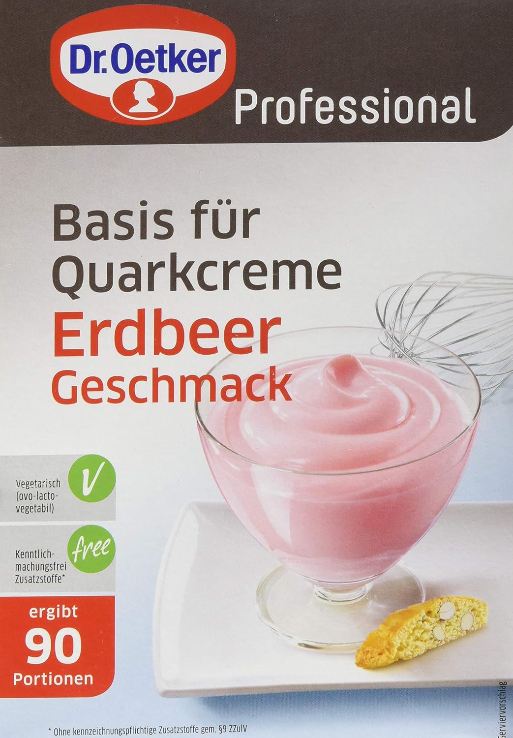 Dr. Oetker Professional Basis für Quarkcreme mit Erdbeer-Geschmack – Dessertpulver, 1 kg