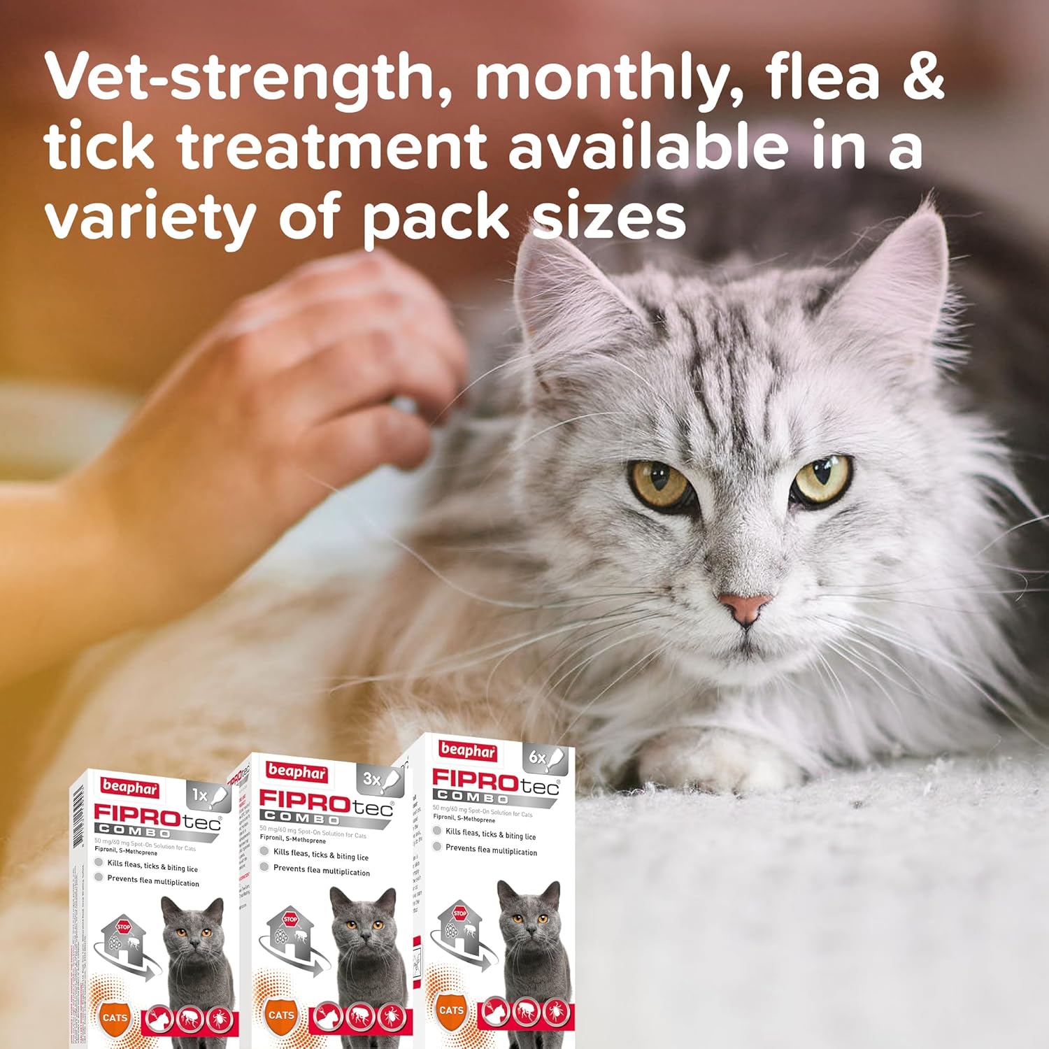 Thumbnail 6 de Beaphar FIPROtec COMBO for Cats – 3 PIPETTES: Vet-Strength Flea, Tick & Egg Control
