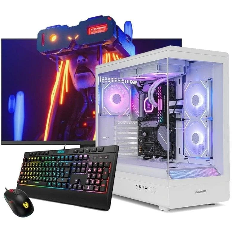 Detalle de NeoPC Némesis Gaming: Ryzen 7 5700G, 32 GB RAM, 1 TB SSD y monitor 27" FullHD – todo en un pack equilibrado