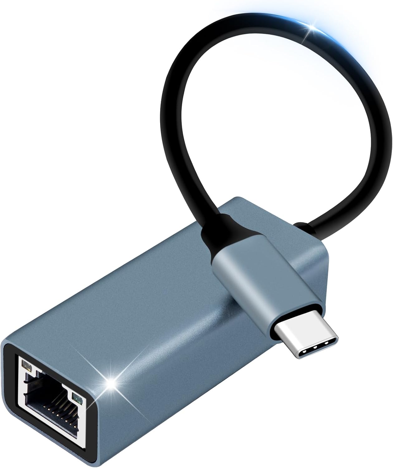Detalle de YIIFELL USB-C auf Ethernet Adapter – Gigabit-LAN für Mobilgeräte und Notebook