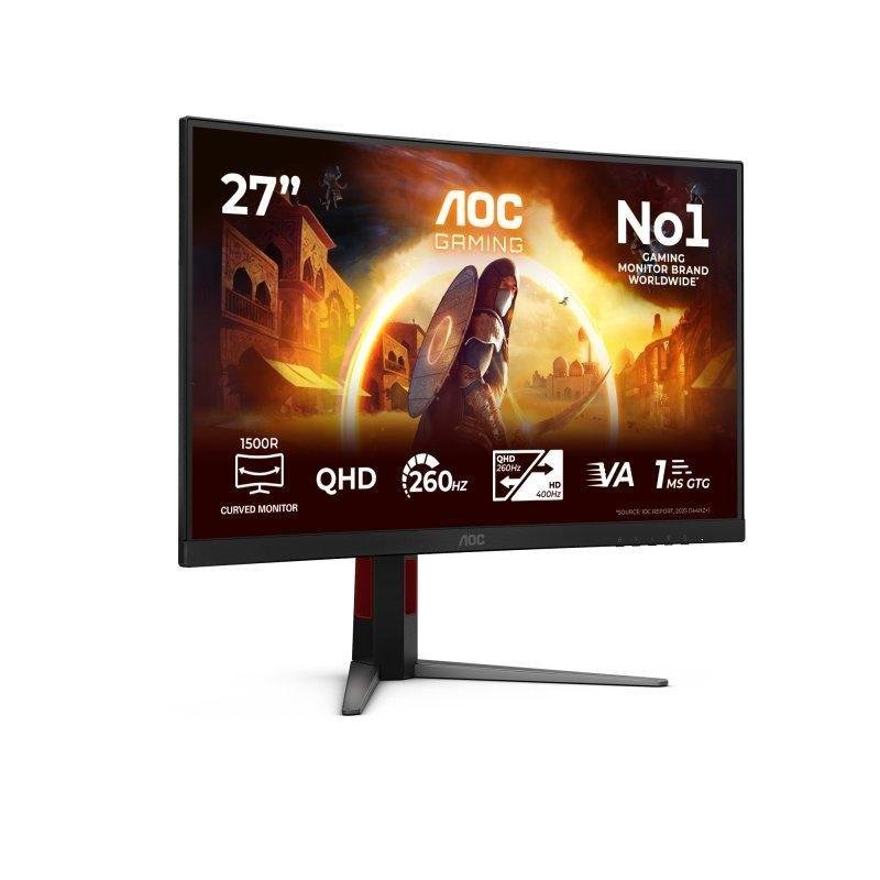 Detalle 2 de Monitor AOC CQ27G4Z2 27" QHD 260 Hz: velocidad, curva e inmersión para gaming y creación