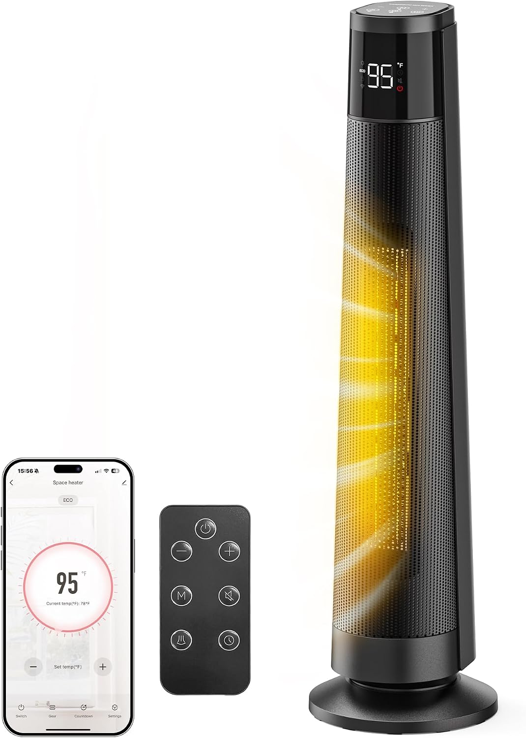 Detalle de FLANUR PTC Ceramic Smart Heater 1500W