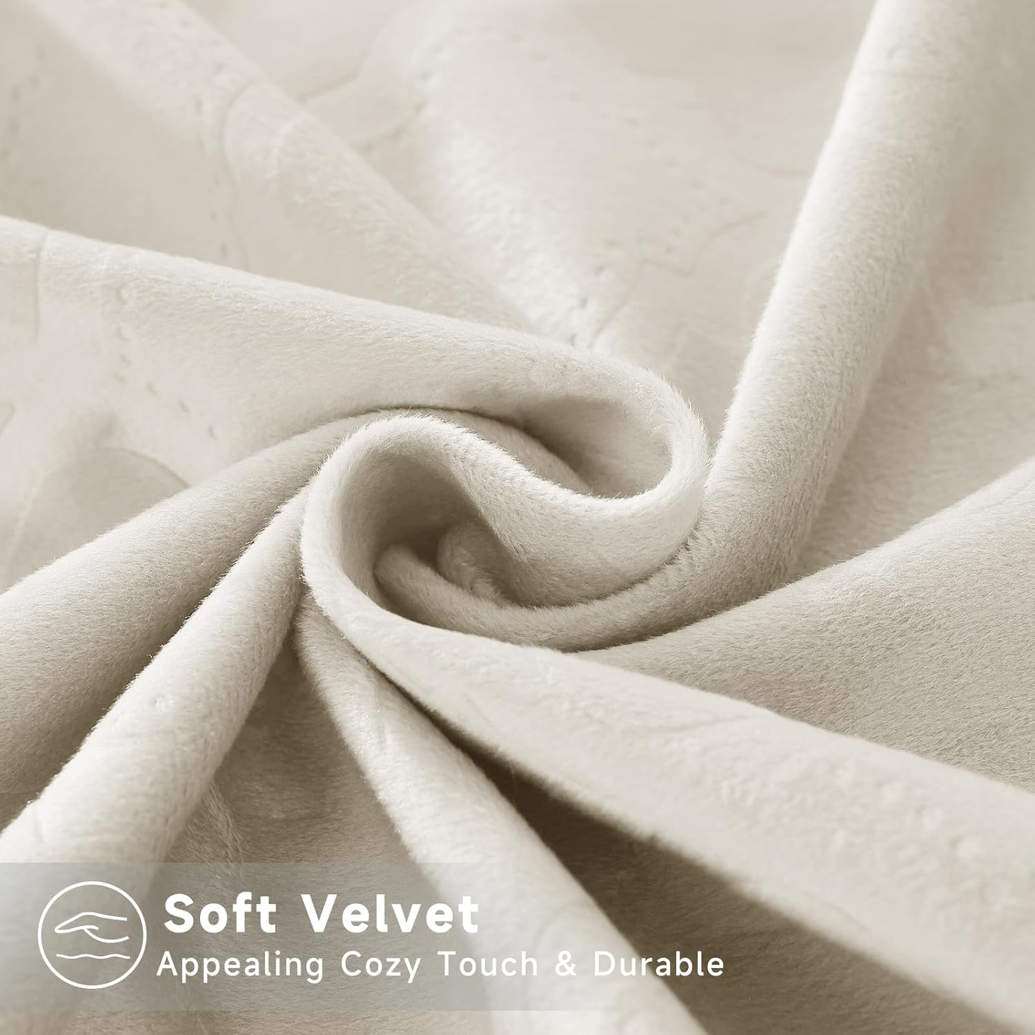 Thumbnail 2 de Ystyle : lot de 2 housses de coussin velours côtelé 60x60 (beige/blanc) – fermeture éclair invisible