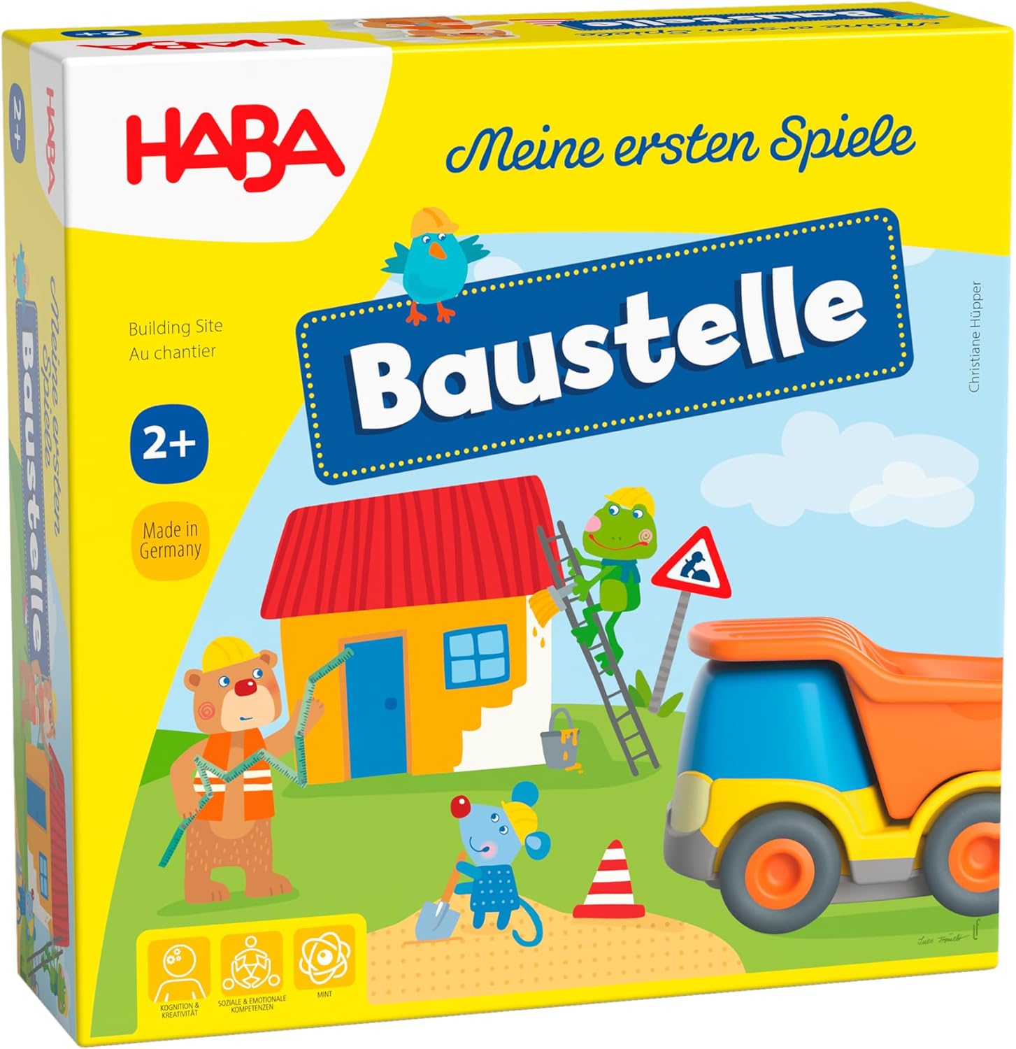 Detalle de HABA Meine ersten Spiele – Baustelle: Zuordnungs- und Memospiel ab 2 Jahren (mit Kullerbü-Muldenkipper) 1305211001
