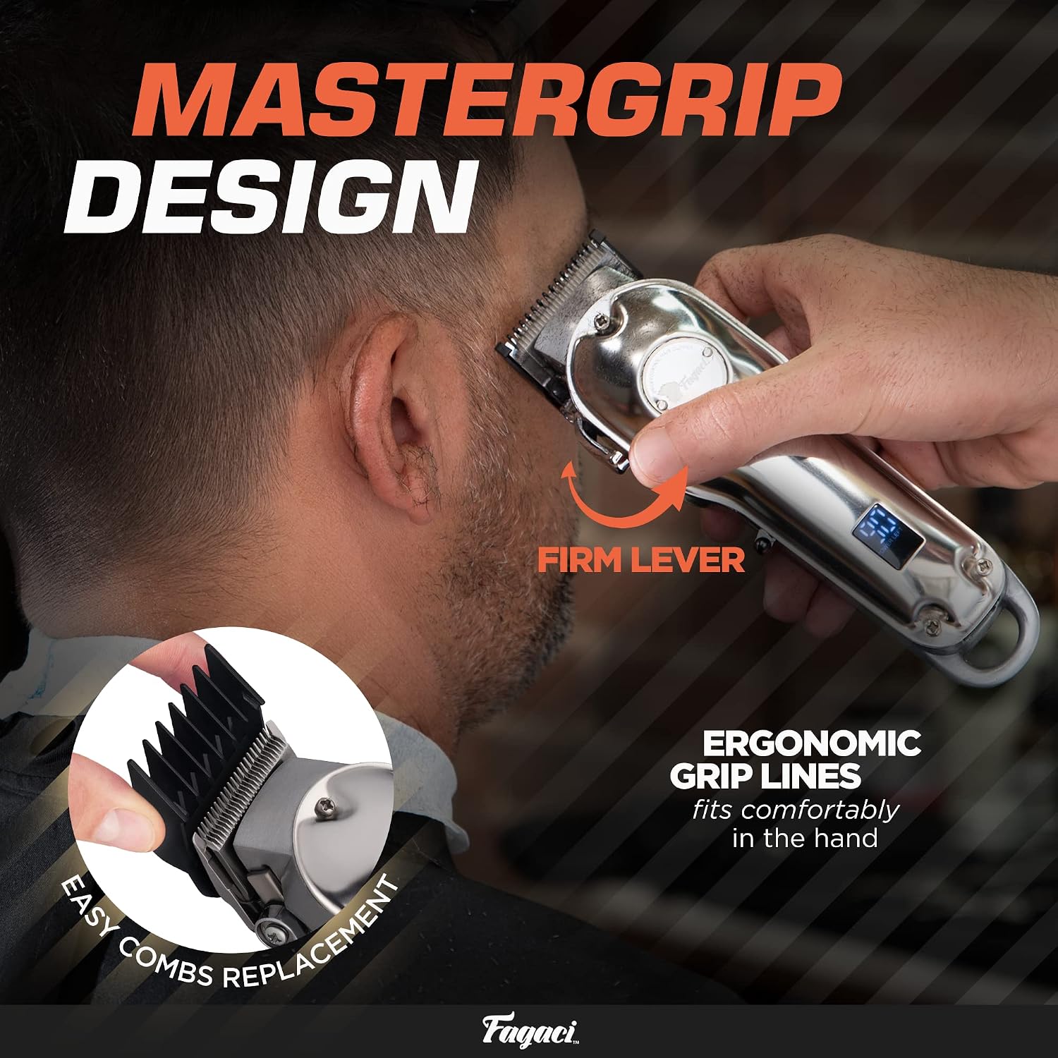 Thumbnail 6 de Fagaci Professional Hair Clippers Men Cordless: Precision cutting with a powerful 6000 rpm motor
