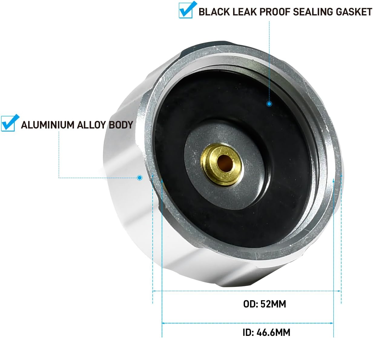 Detalle de SMOTIVEPRO E20 Aluminum Brake Bleed Adapter for European Cars