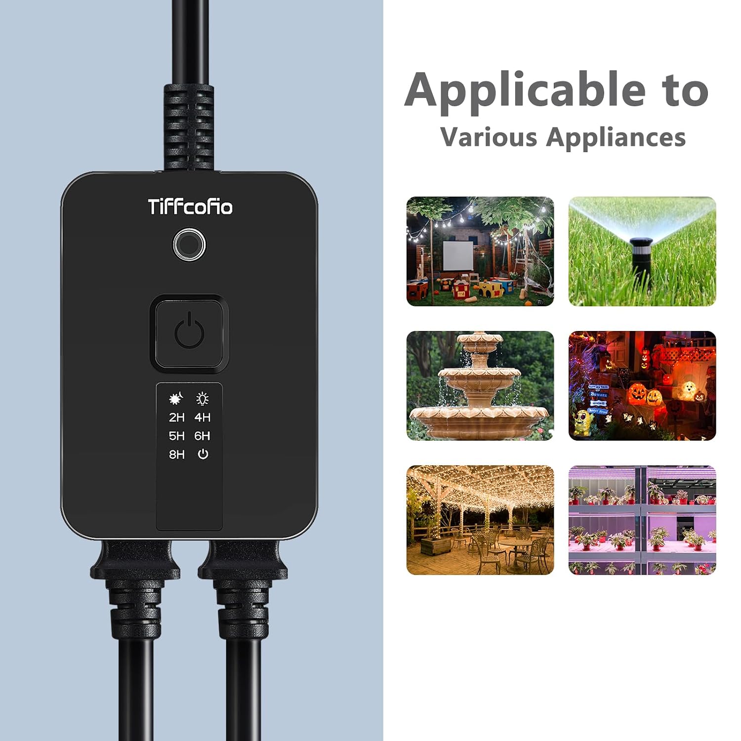Thumbnail 6 de Tiffcofio TF-261A Outdoor Timer 2-Pack with Remote and Dusk-to-Dawn Sensor