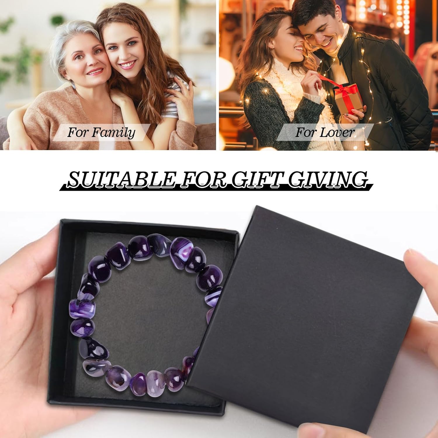 Thumbnail 6 de GGXDH Gelber Achat Armband 8–12 mm