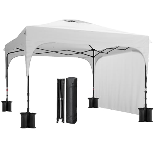 Detalle de Outsunny Carpa Plegable 3x3 m: cenador de jardín con altura ajustable y protección total