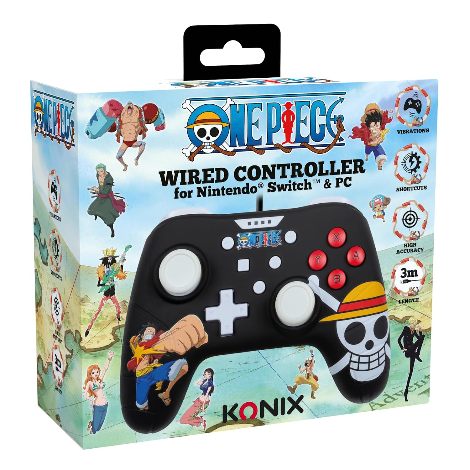 Thumbnail 4 de Konix One Piece Wired Controller Luffy 3 m