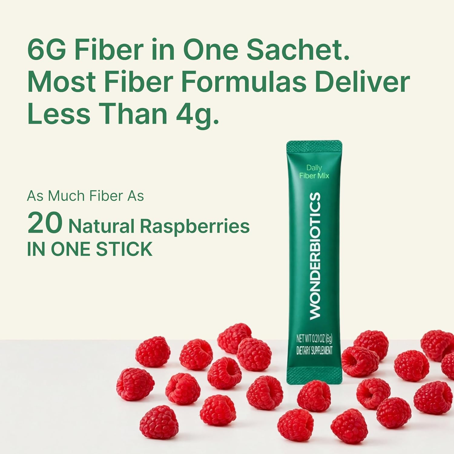 Thumbnail 6 de WonderBiotics Daily Fiber Mix Powder, 6 g Sachets with Five Fiber Sources