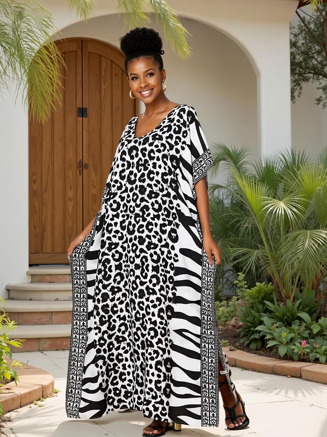 Thumbnail 3 de Kaftan Dresses for Women Plus Size Bathing Suit Cover Up Caftan Maxi Beach Dress