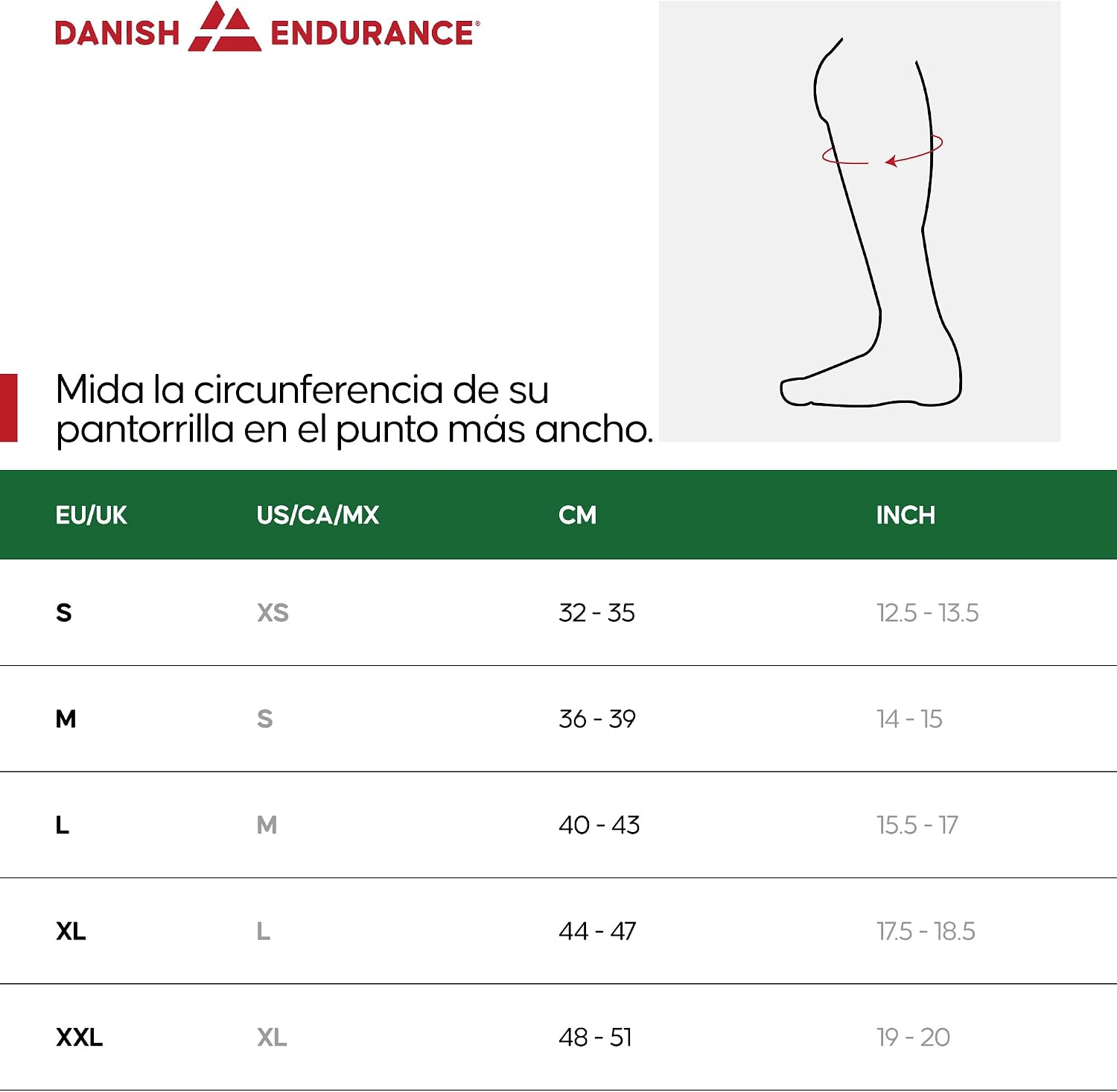 Thumbnail 5 de DANISH ENDURANCE Manga de Compresión 21–26 mmHg