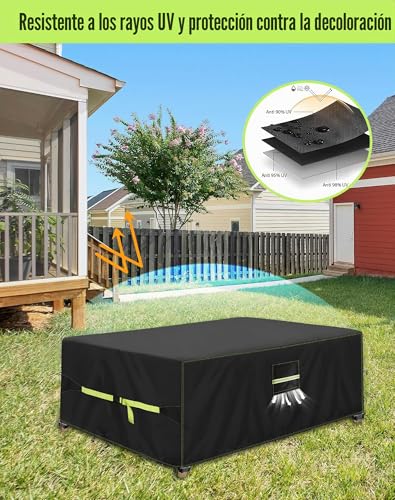 Detalle de VDISRR Funda para muebles de jardín 300 x 200 x 90 cm Oxford 420D