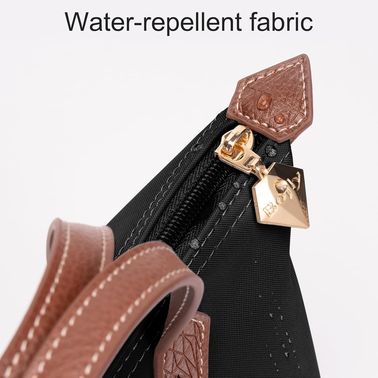 Detalle de BOJLY Women's Crossbody Bag with Adjustable Shoulder Strap: Water-Repellent, Lightweight Nylon Everyday Bag