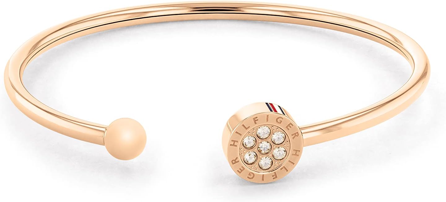 Thumbnail 5 de Tommy Hilfiger Jewelry offenes Bangles-Armband für Damen aus Edelstahl mit Kristallen