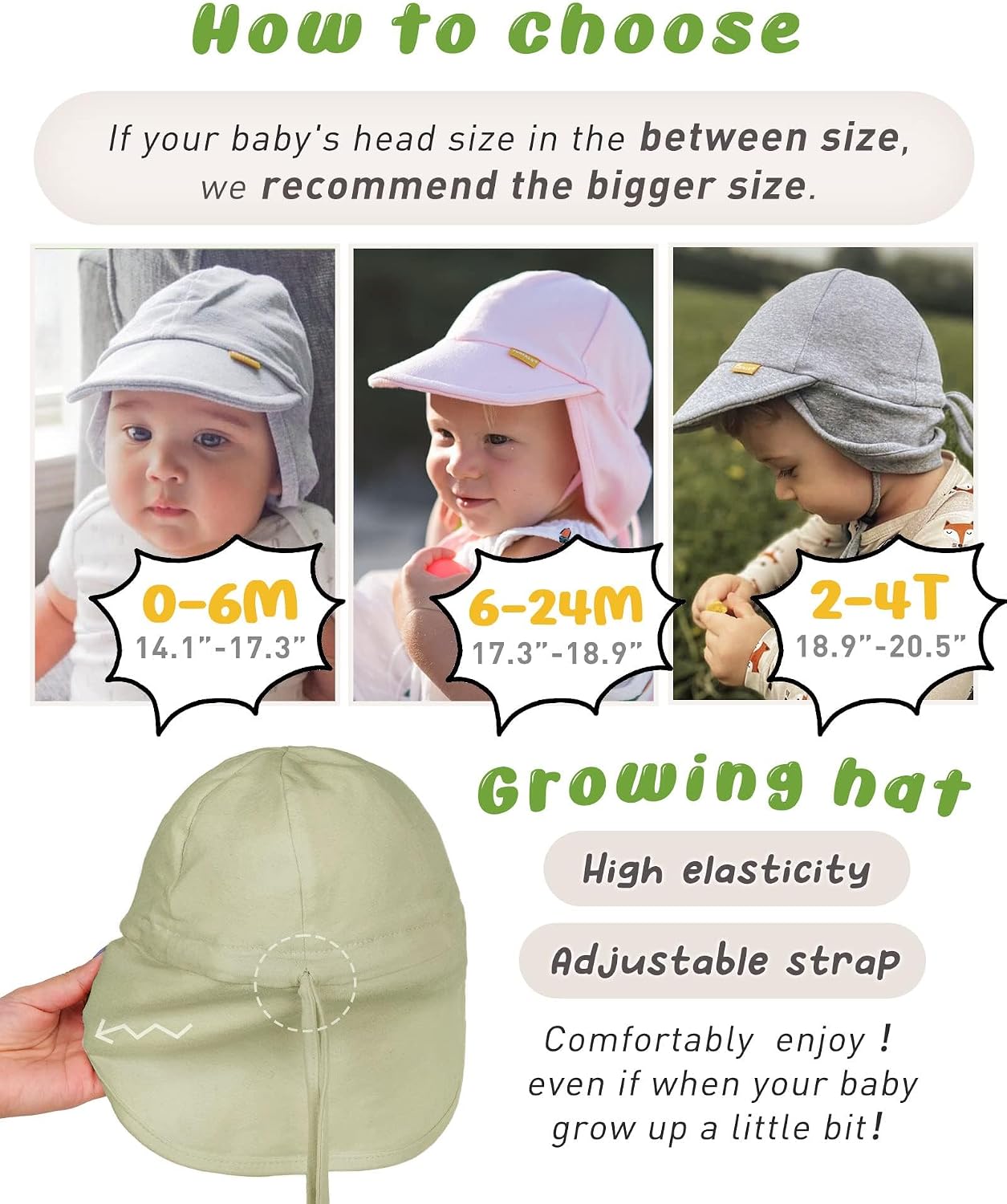 Detalle 2 de FURTALK UPF 50+ kids sun hat