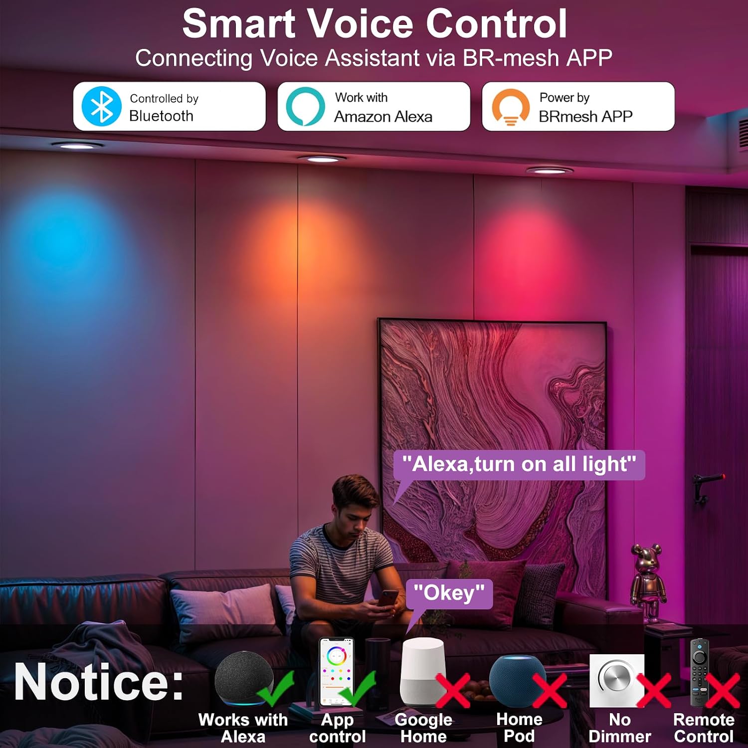 Detalle de ChangM Smart Recessed Lights 4-inch