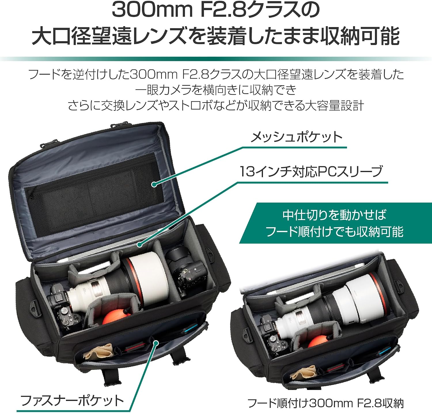 Thumbnail 2 de HAKUBA GW-スタンダード リッジショルダーバッグ24AZ カメラバッグ 約24L・三脚取付対応