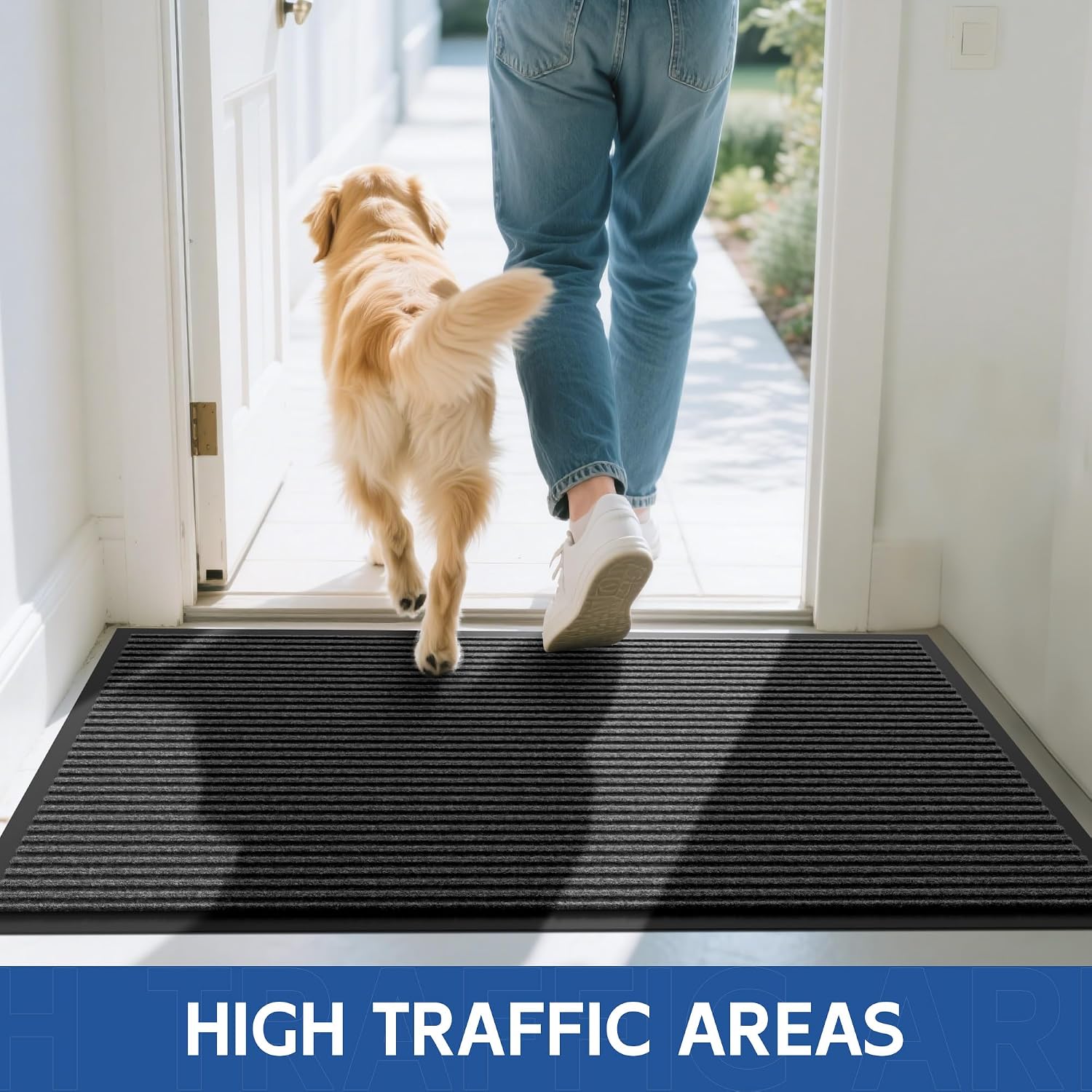 Thumbnail 5 de Naturei Doormat Front Door Mat, 2' x 4' Low-Profile Indoor/Outdoor