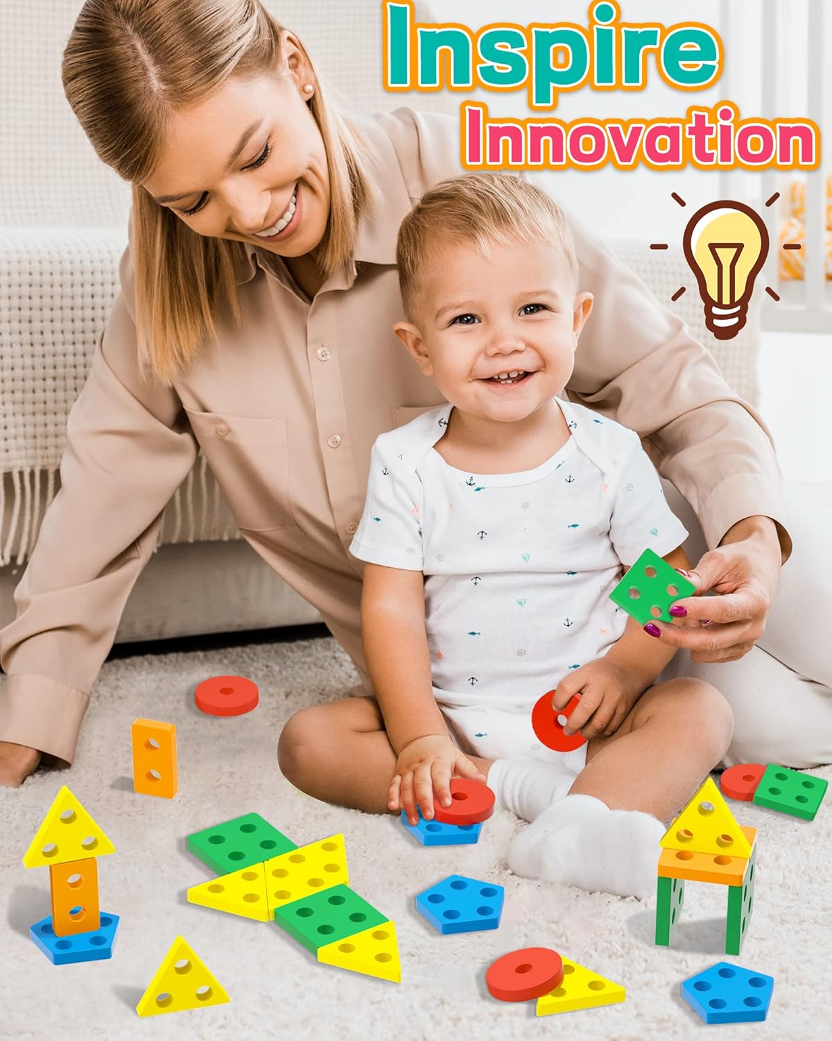 Detalle 2 de Zartores Montessori Shape Sorter 20 pcs