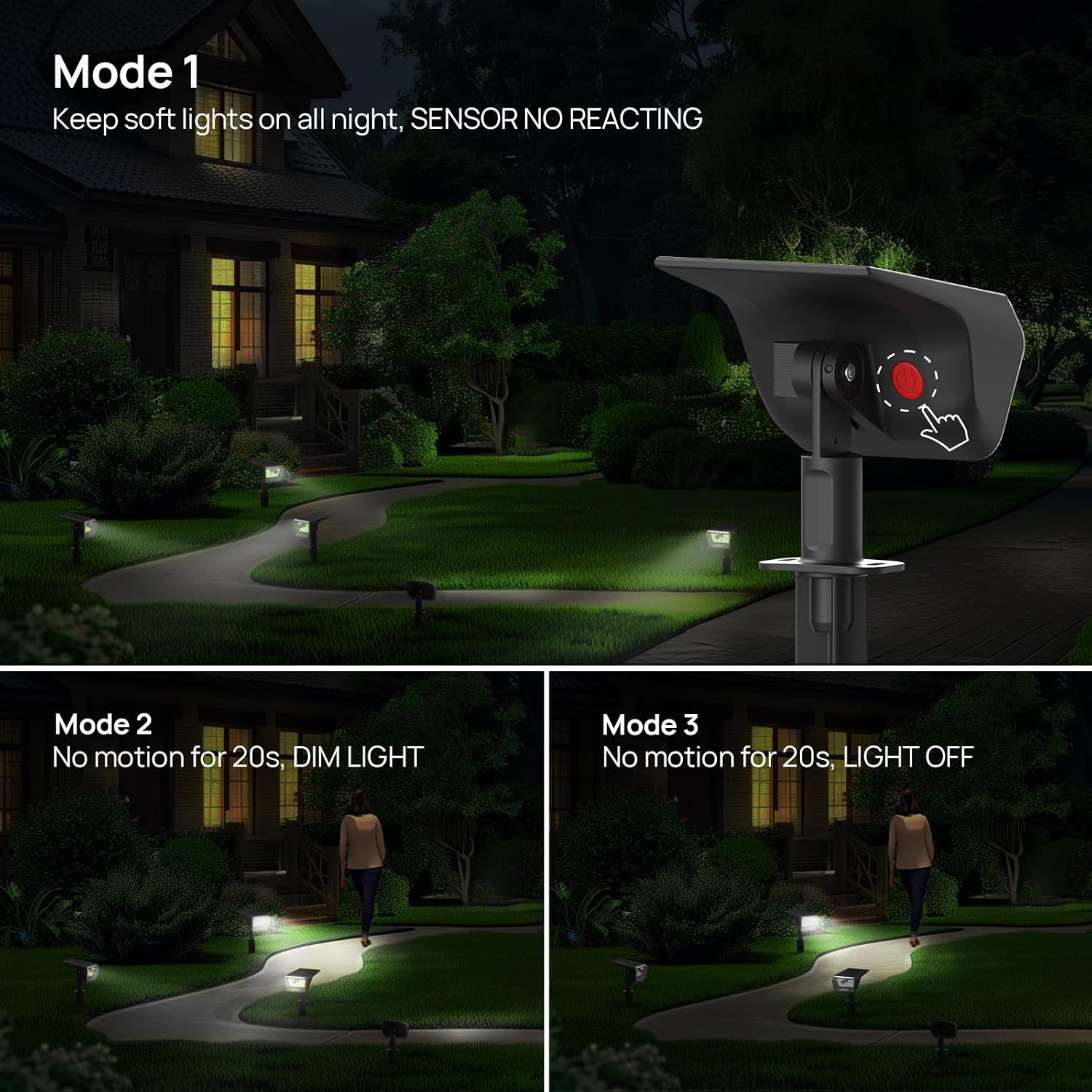 Detalle 2 de Linkind Spot Solaire avec Détecteur de Mouvement (6 pcs) : blanc froid/chaud et éclairage IP67