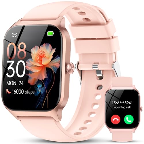 Reloj Inteligente CASCHO para Mujer y Hombre, 1.85" HD, Llamadas y Asistente de Voz IA, 115+ Modos Deportivos, IP68 Rosa