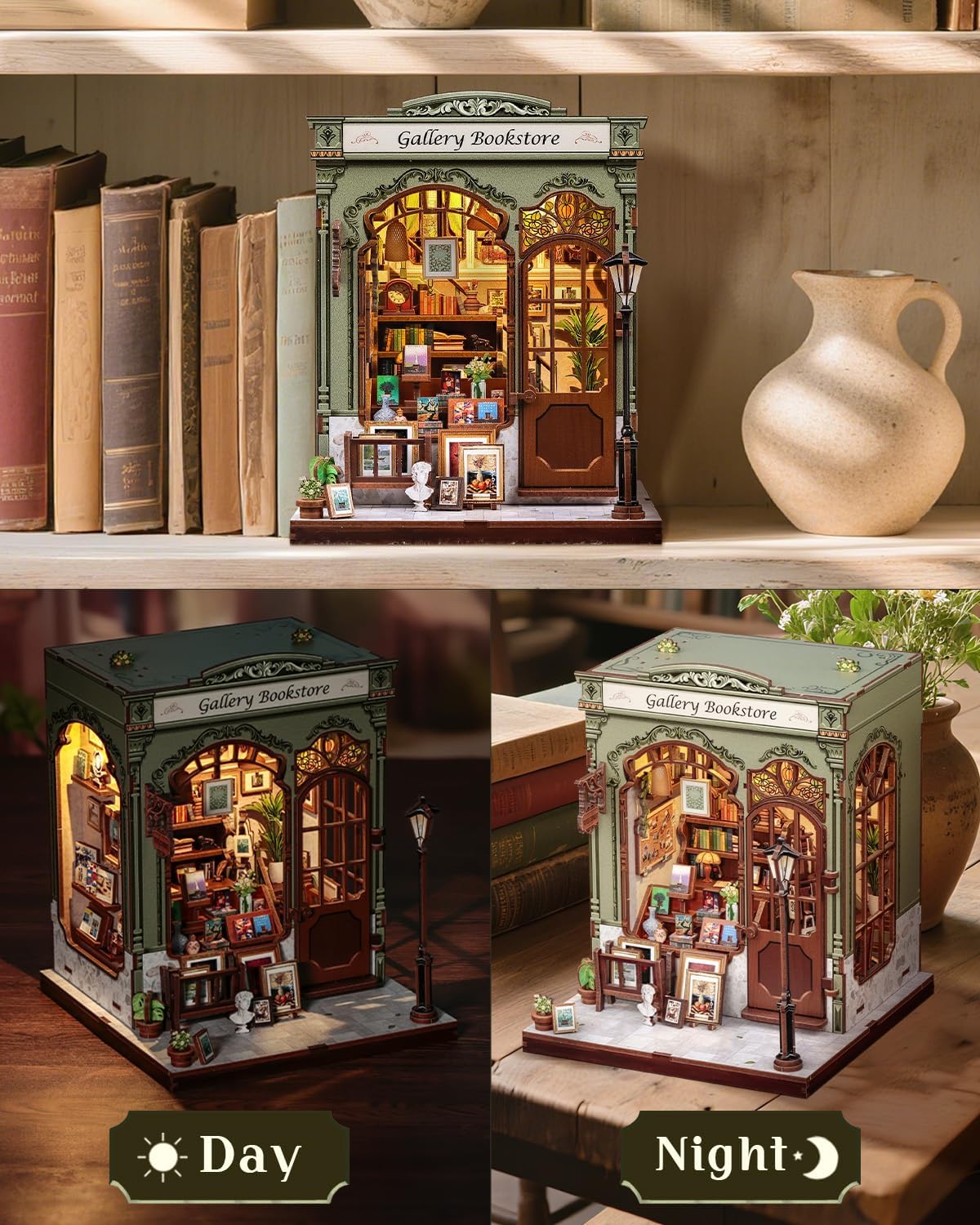 Detalle de CUTEBEE Book Nook DIY bookend kit