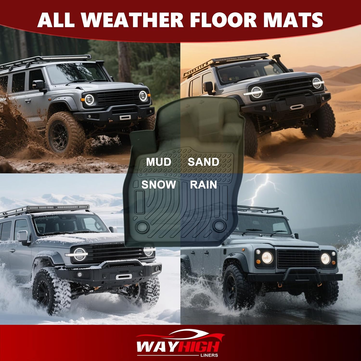 Thumbnail 6 de Wayhigh floor mats and backseat cargo liner, TPE