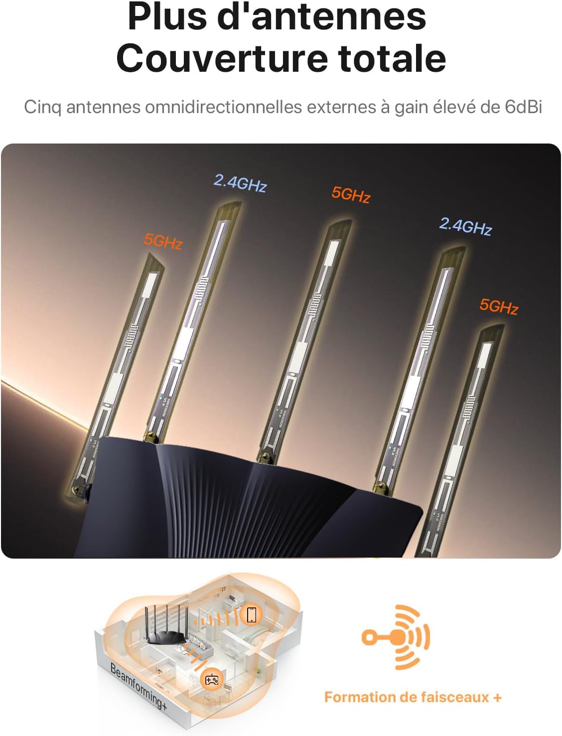 Thumbnail 6 de Tenda RX12 Pro : routeur WiFi 6 AX3000 dual band Gigabit 4 ports, WiFi+ Mesh