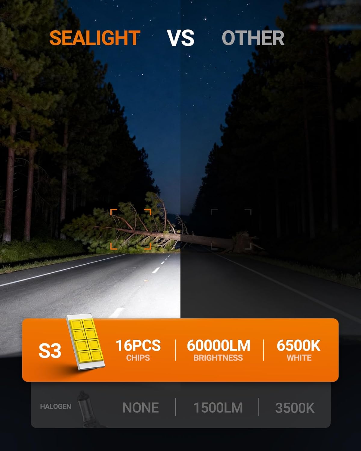 Detalle 2 de SEALIGHT H7 LED bulbs 6500K