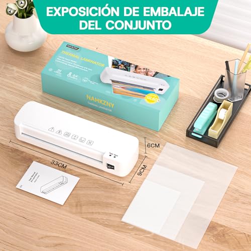 Thumbnail 8 de Plastificadora A4 4 en 1 NAHKZNY Máquina Laminadora con 15 Bolsas Plastificación para A4/A5/A6, Laminadora Térmica Caliente ABS Calentamiento Rápido Ideal para Oficina, Escuela y Hogar