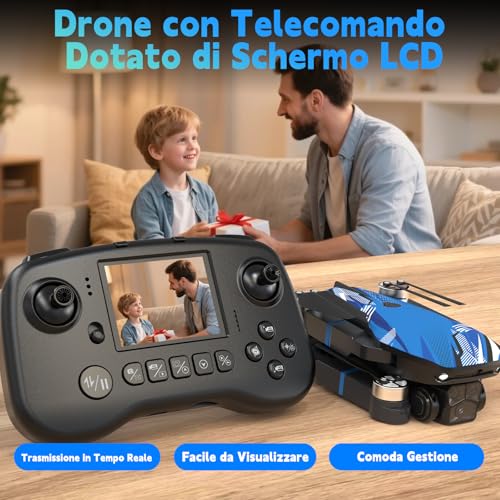 Detalle de SJsharp Drone con Camera per Adulti FPV LCD – 270° Prevenzione Ostacoli, 3D Flips, 32 GB SD, 250 g