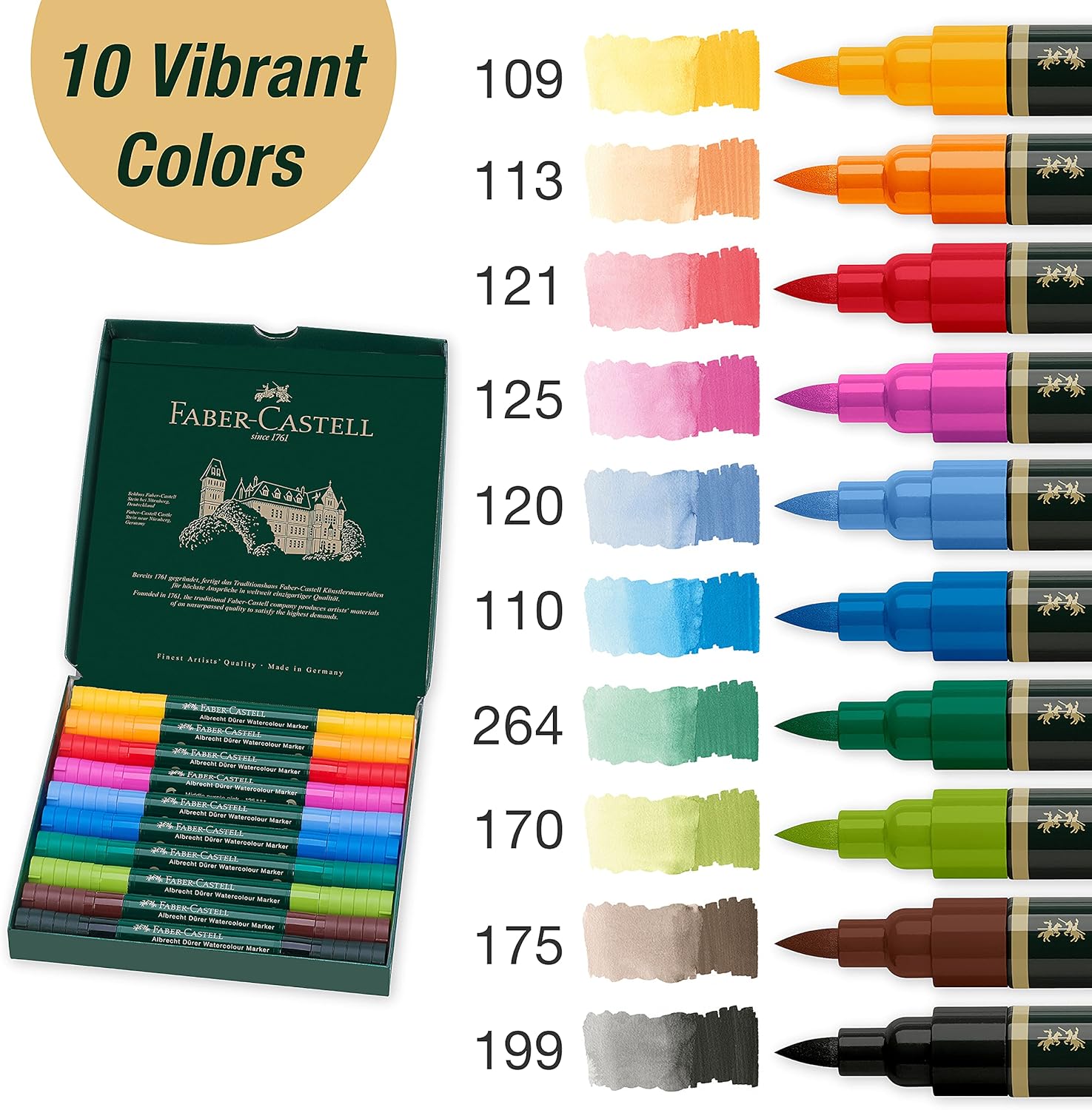 Thumbnail 3 de Faber-Castell 160310 Marqueur d'Aquarelle Albrecht Dürer — Boîtes de 10