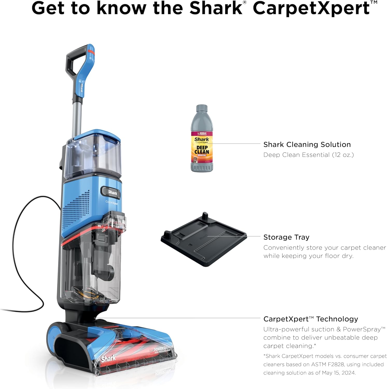 Thumbnail 6 de Shark CarpetXpert Upright Carpet & Area Rug Cleaner (EX121BRN) for Pets