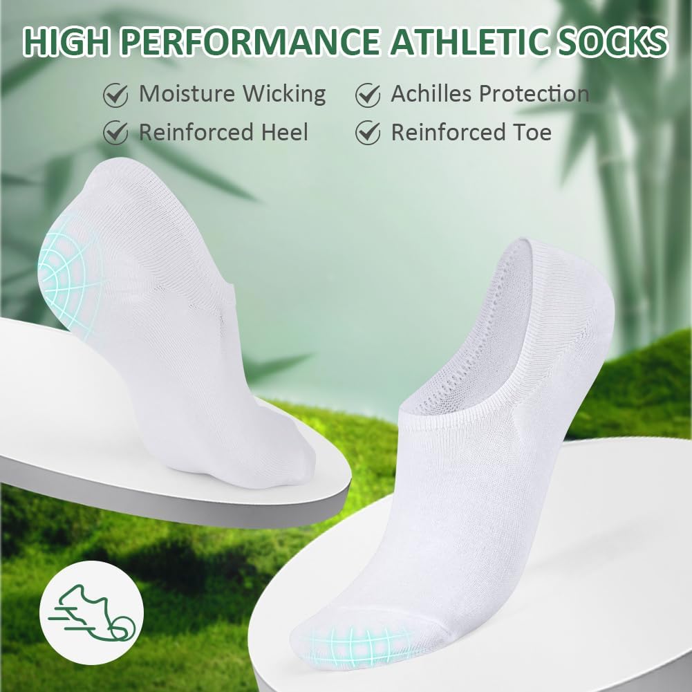 Thumbnail 2 de OFFCUP Bamboo Trainer Socks, 6-Pair Low-Cut No-Show Socks