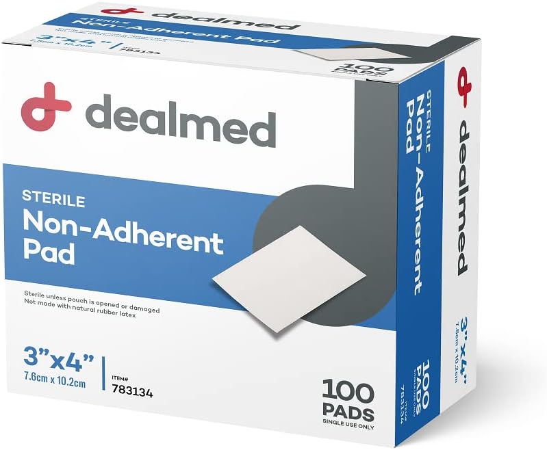 Detalle de Dealmed Non-Adherent Gauze Pads, 3 x 4 in