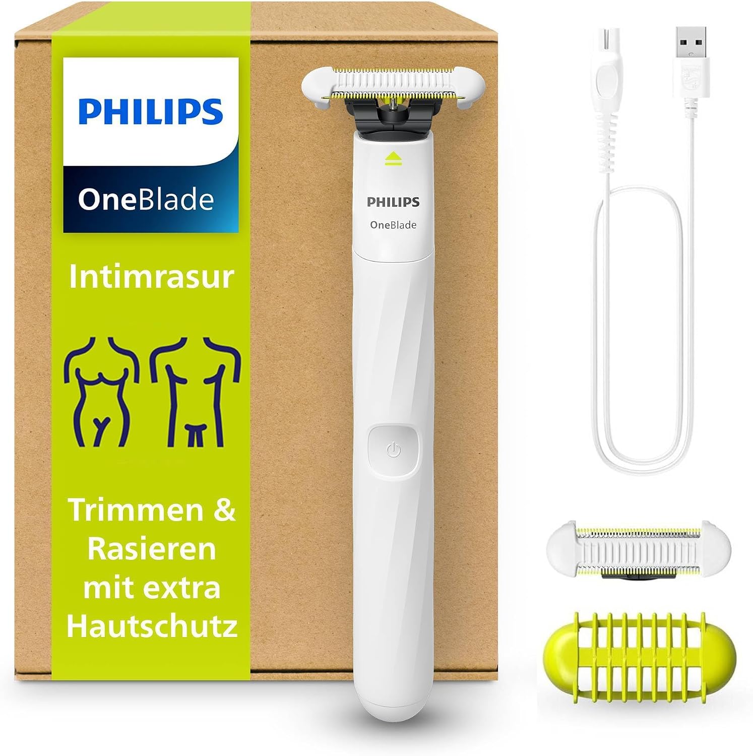 Detalle de Philips OneBlade Intimate Intimrasierer 3 mm 🪒