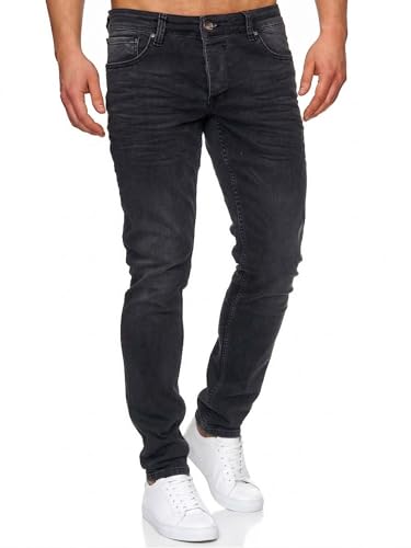 Detalle 1 de Tazzio Jeans Herren Slim Fit Stretch – Denim 16533 (32/32, Schwarz) mit moderner Passform
