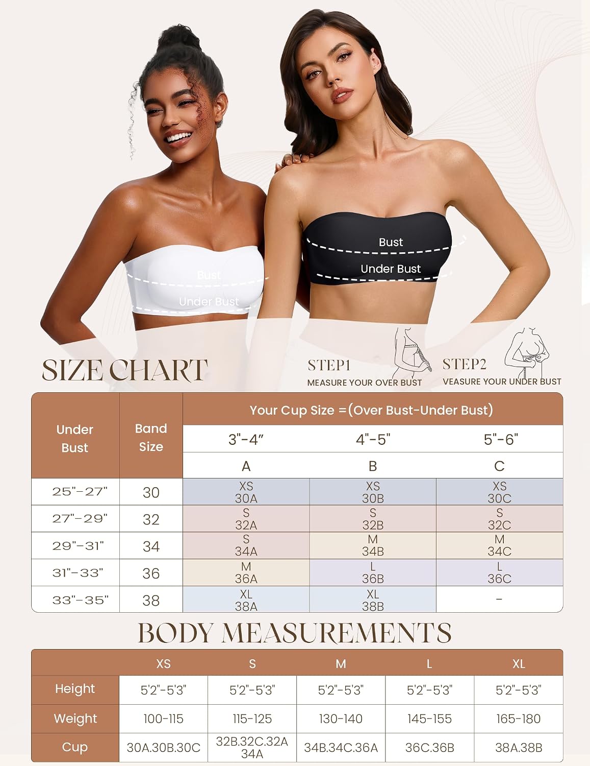 Thumbnail 6 de Avidlove Strapless Bandeau Bra, Wireless Padded Seamless Tube Top