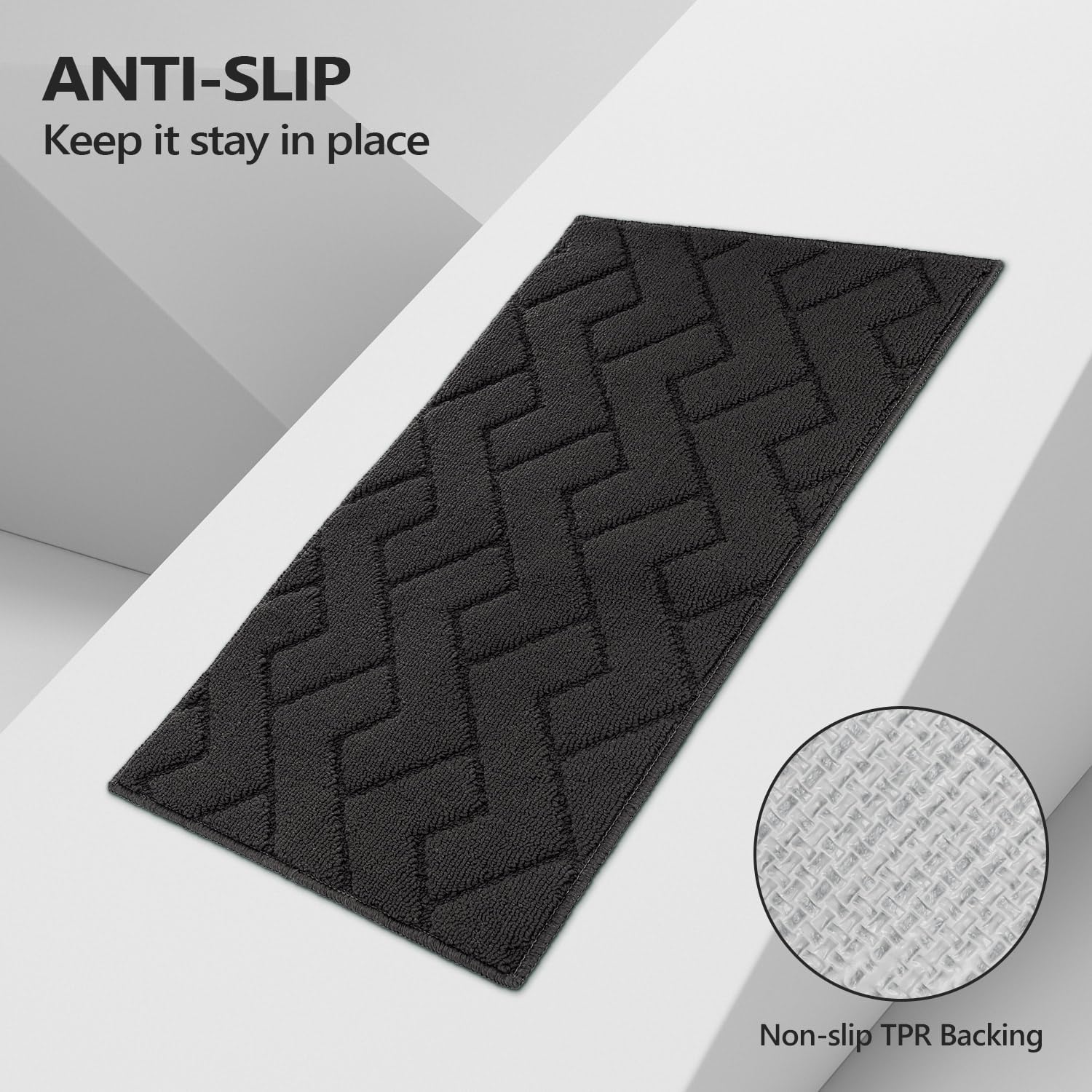Detalle de hicorfe Kitchen Rugs 20" x 59" & 20" x 31.5" absorbent mats 🧽