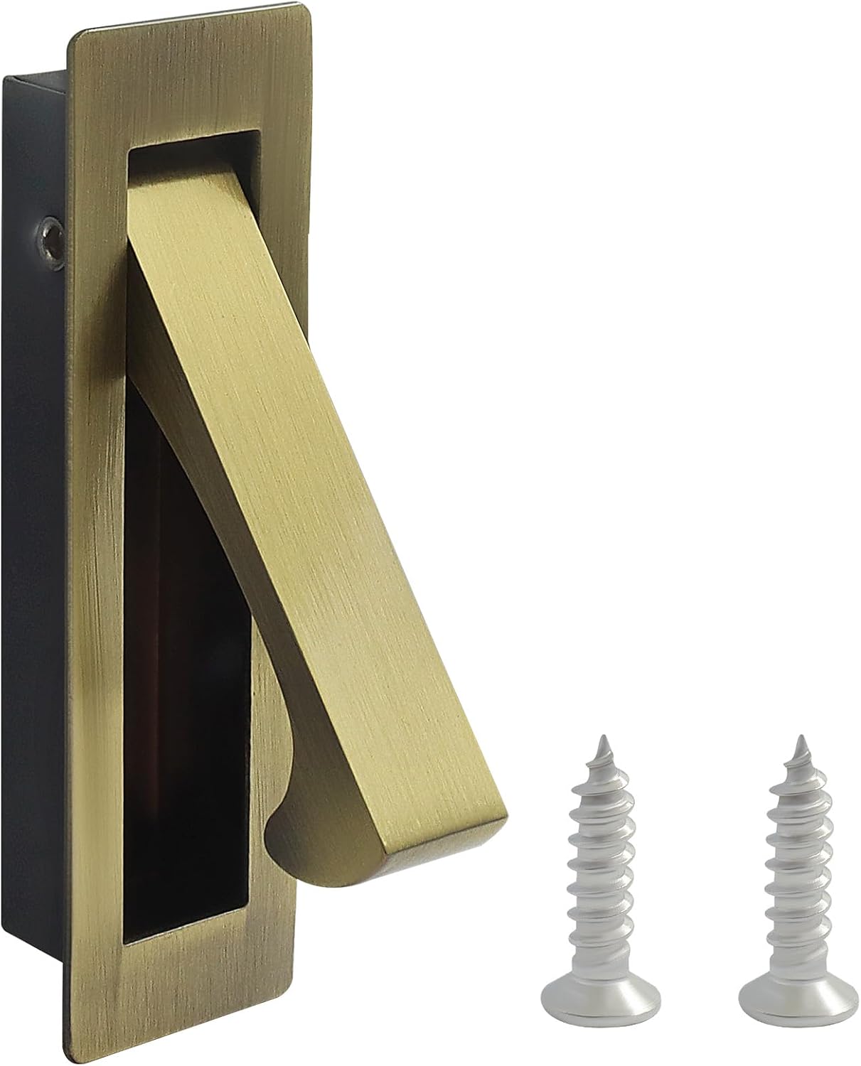 Thumbnail 6 de Cjueiom Recessed Pocket Door Pull Handle – Edge Flush, Hidden Finger Pull, Gold Finish