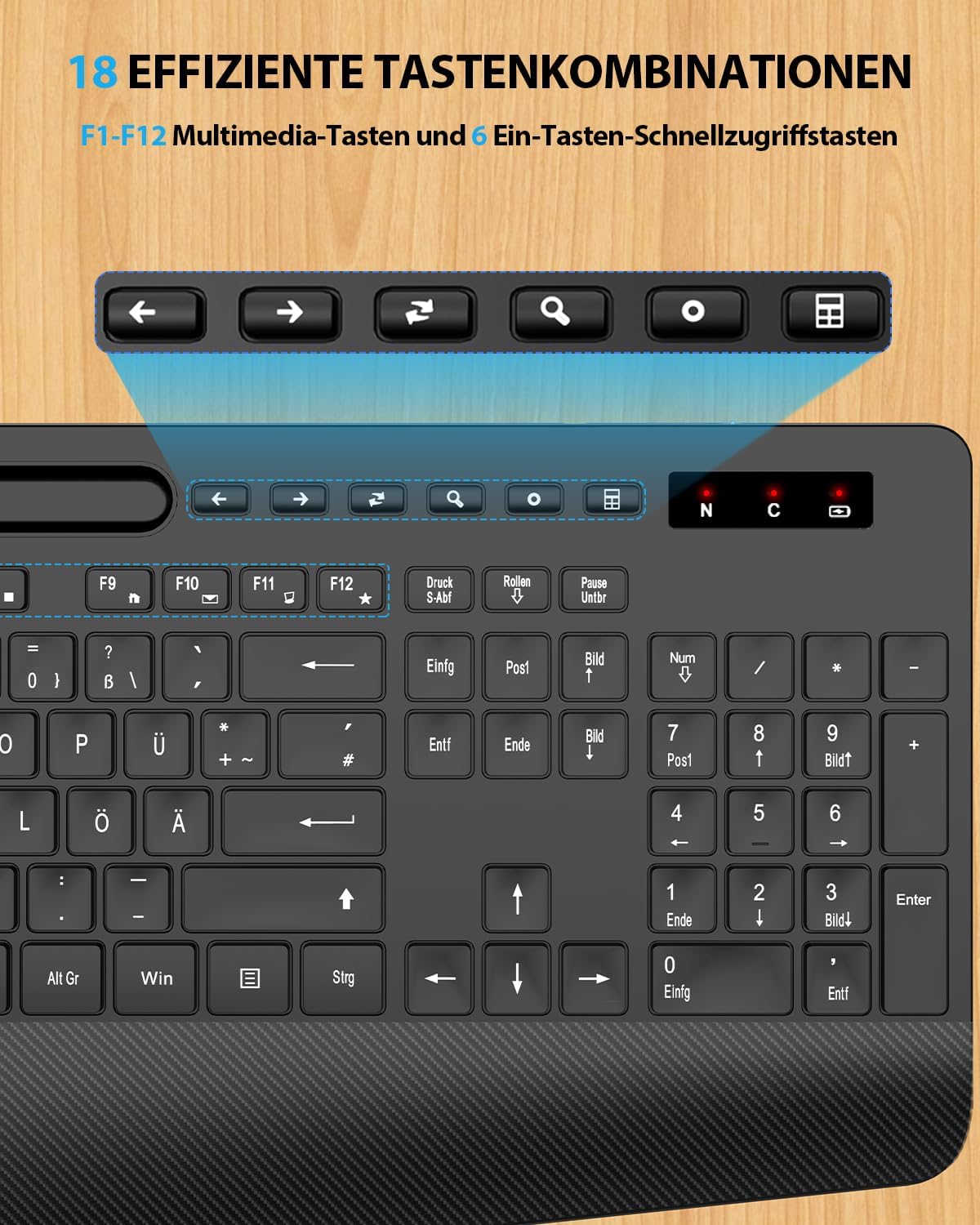 Thumbnail 6 de Kabelloses Tastatur Maus Set 33 Fuß