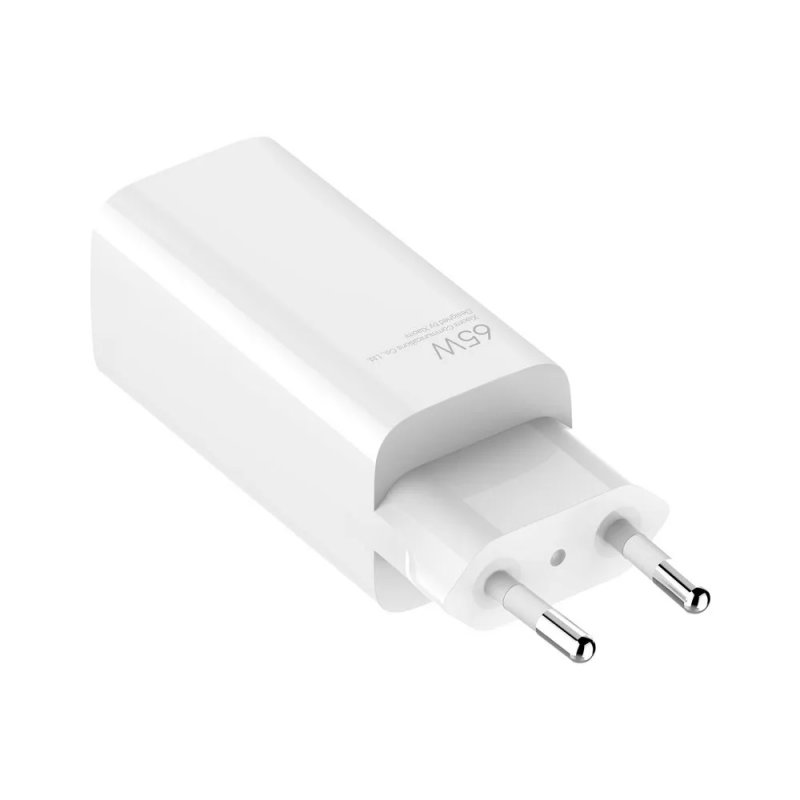 Detalle 2 de Cargador Xiaomi Mi 65W GaN con USB-A y USB-C: potencia compacta para portátil y móvil