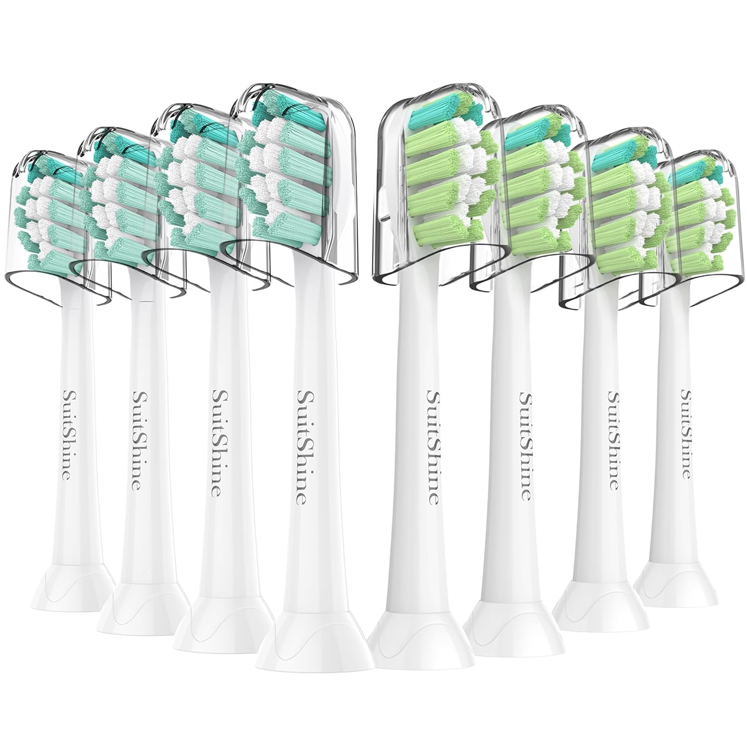 SuitShine Replacement Toothbrush Heads 8-pack 🪥