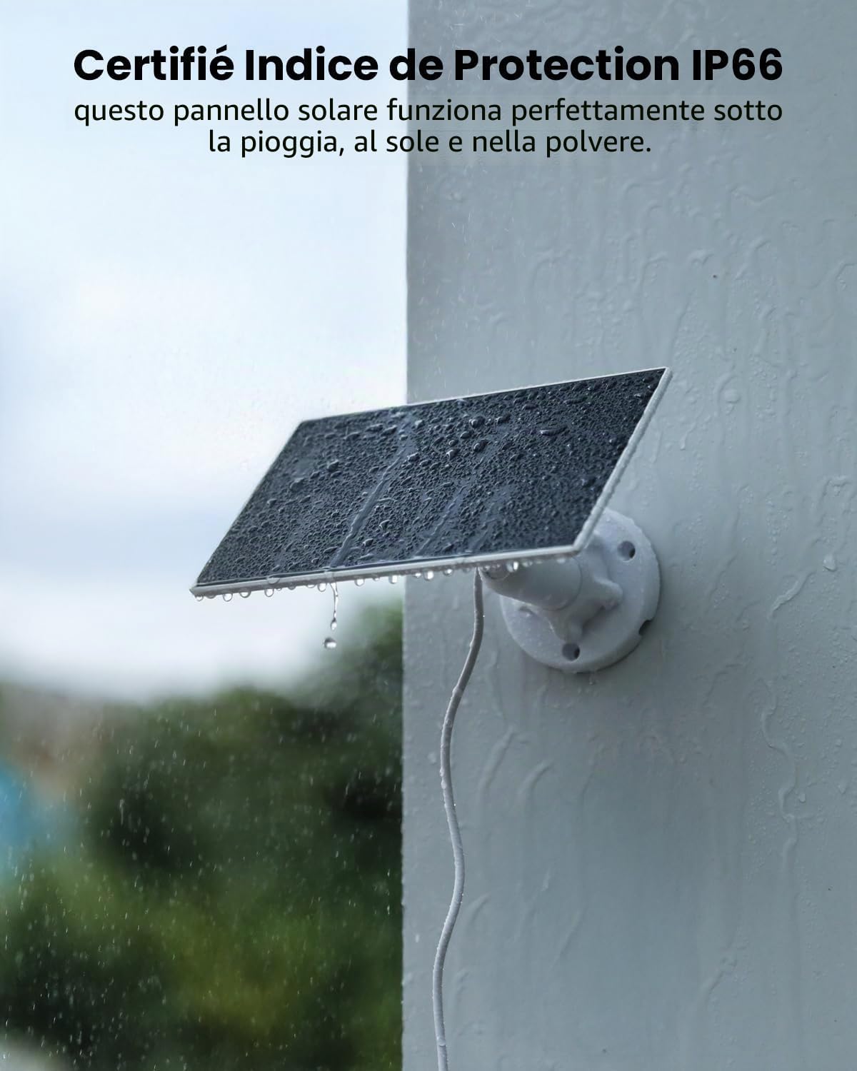 Thumbnail 3 de ieGeek ZS-GX3S – Pannello solare esterno per telecamere con connettore tipo C, supporto regolabile a 360°, IP65