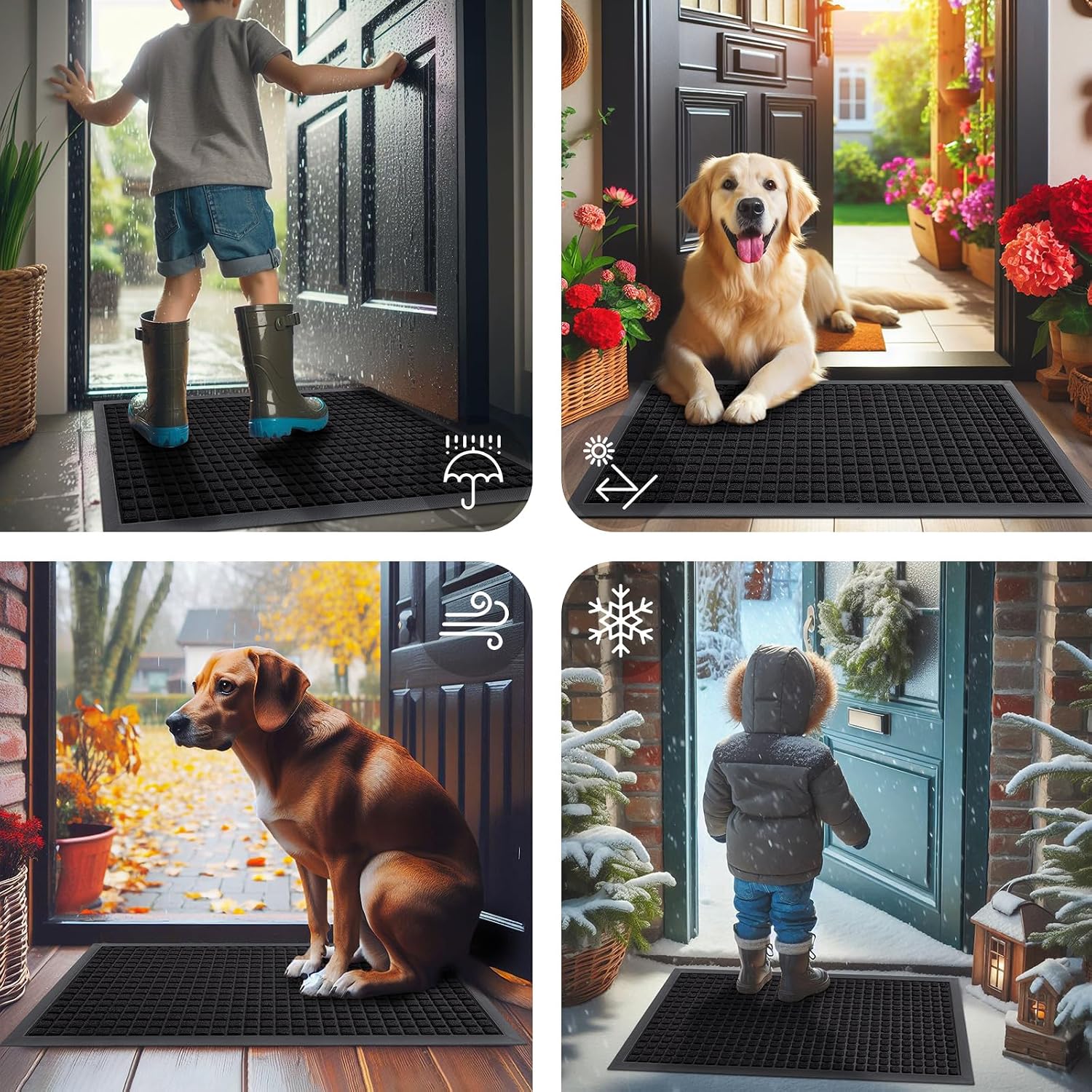 Thumbnail 6 de Smiry Front Door Mat 35x23 Inch doormat