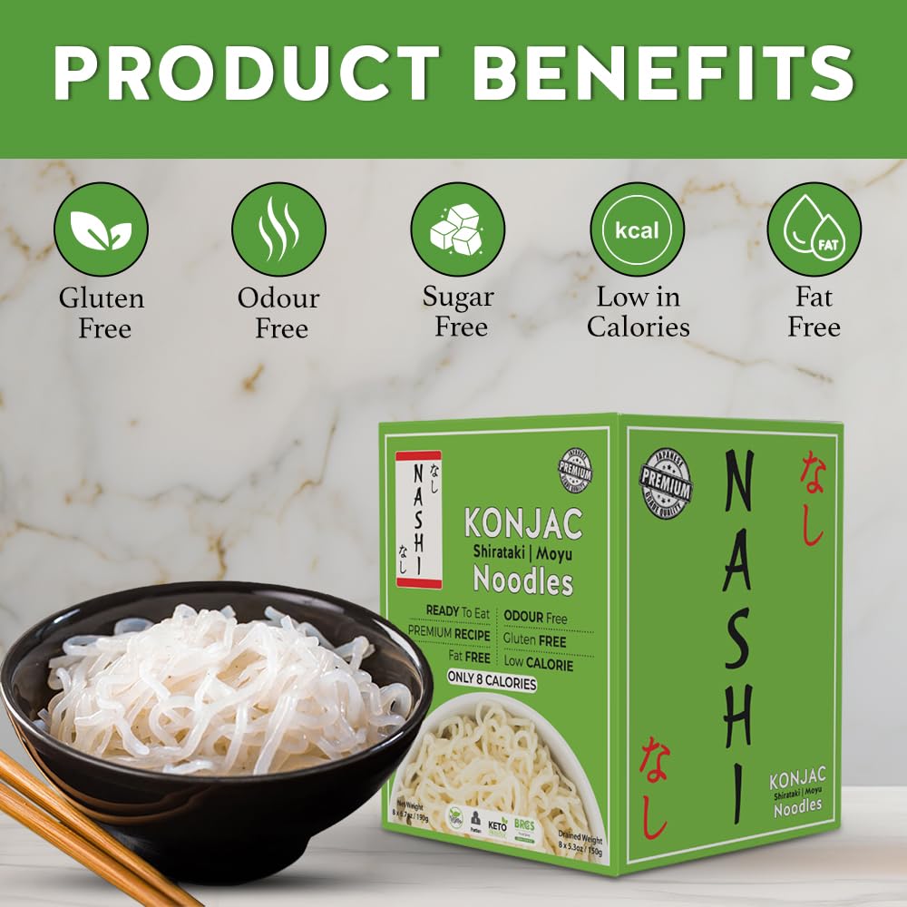 Thumbnail 4 de Nashi Shirataki Konjac Noodles, 53.61 oz Pack of 8, Ready to Eat