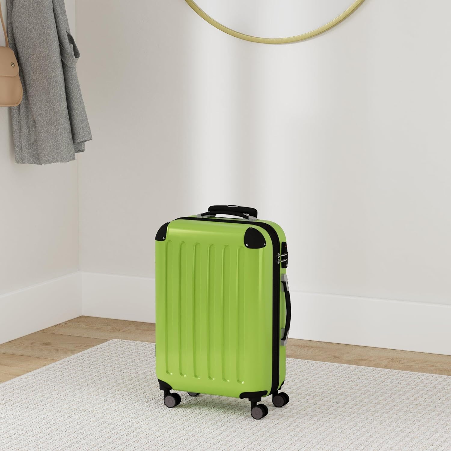 Detalle de HAUPTSTADTKOFFER Bagaglio a mano rigido Alex 55 cm – 42 L, verde mela, TSA